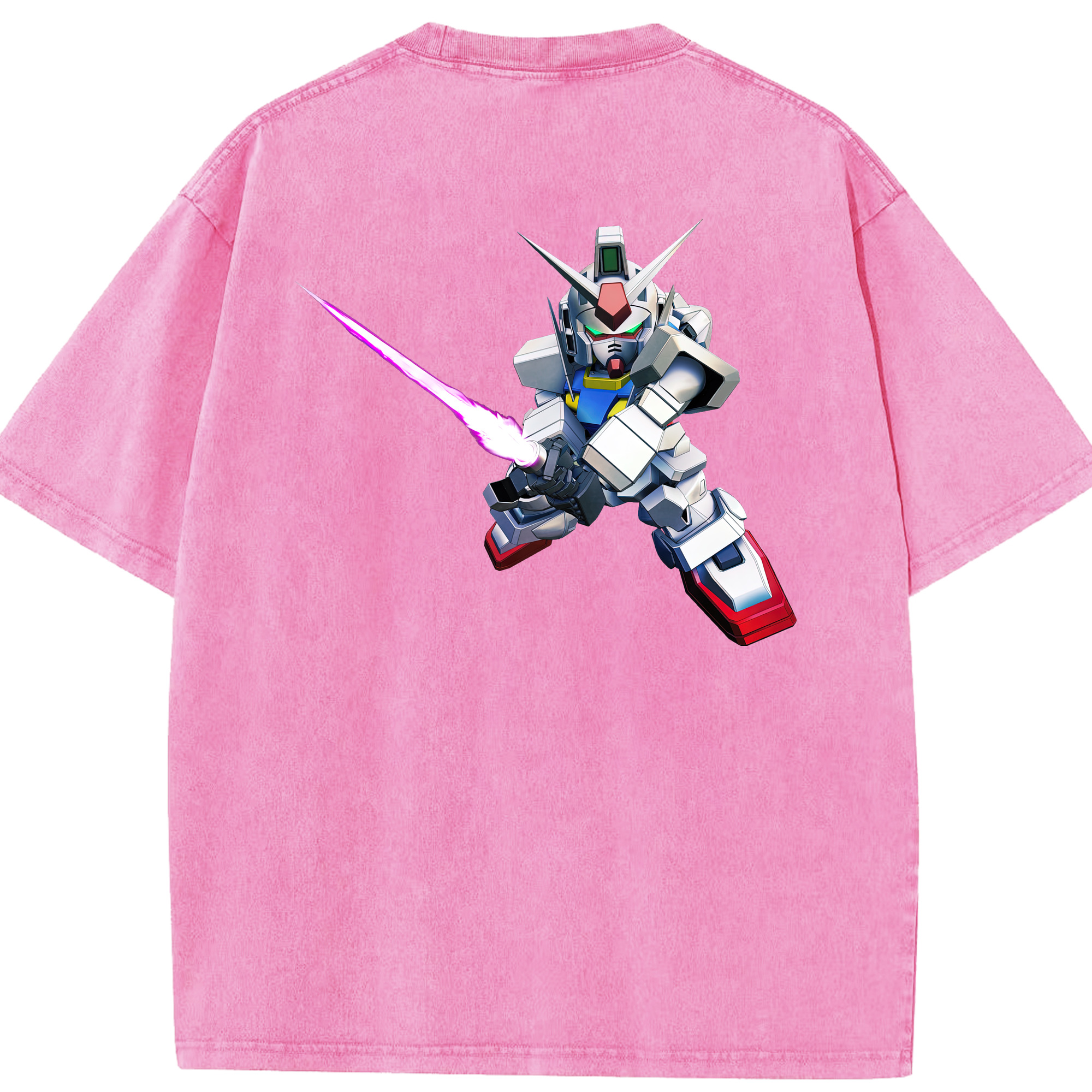 （画像用） 機動戦士ガンダム Mobile Suit Gundam 綿100% ヴィンテージ風 半袖Tシャツ（背面プリント）